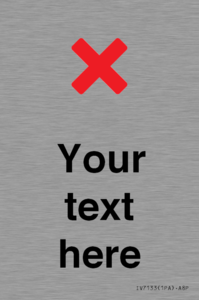 Custom plain background, red cross sign